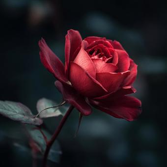 繊細な花びらを持つ美しい赤いバラ 繊細な花びらを持つ美しい赤いバラの写真
