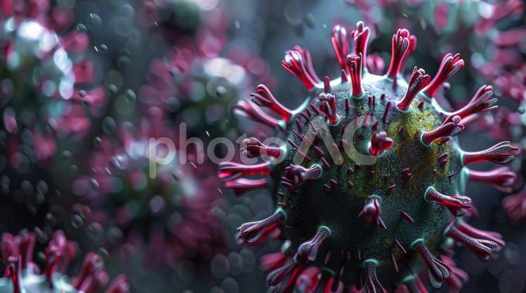 ウイルス　イメージ ウイルス,菌,病原体の写真素材