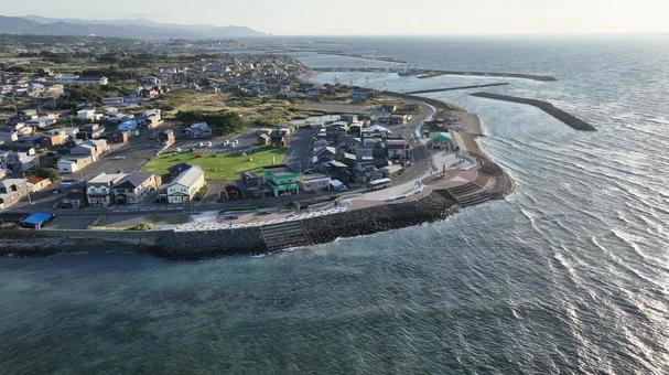 大間の港町 大間の港町 津軽海峡,大間,集落の写真素材