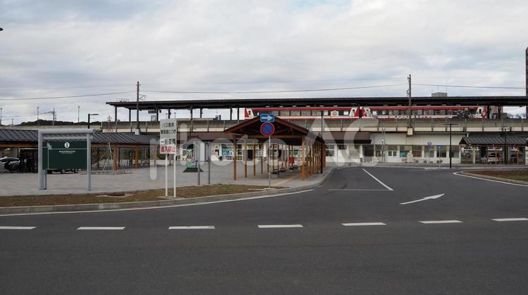 真冬の鹿島神宮駅＆駅前（茨城県・鹿嶋市） 真冬,鹿島神宮駅,鹿嶋市の写真素材