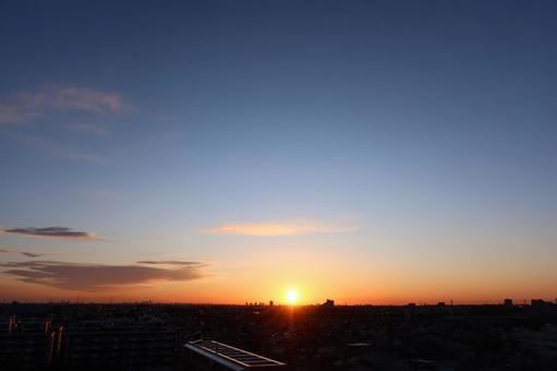 日の出　Sunrise 日の出,朝焼け,夜明けの写真素材