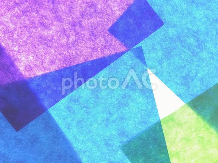 和紙　ランダムに重ねた水色と紫 背景,和紙,紙の写真素材