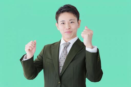 やる気を見せるビジネスマン 男性,ビジネス,ビジネスマンの写真素材