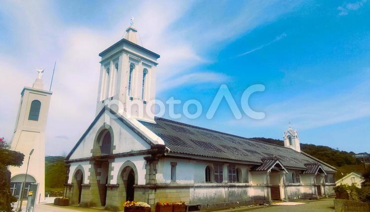 長崎の観光地の出津教会堂 長崎,出津,世界文化遺産の写真素材