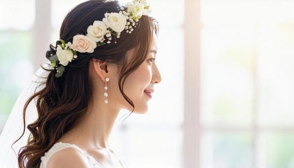 花冠が描く優しい表情 花冠が描く優しい表情の写真