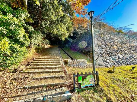 鳥取城址 遺跡,鳥取県,鳥取の写真素材