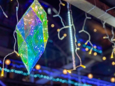 クリスタルのイルミネーション クリスタル,水晶,宝石の写真素材