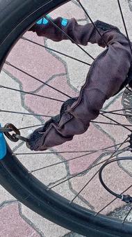 自転車のチェーンロック 自転車のチェーンロックの写真
