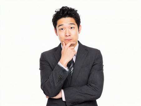 Male businessman thinking, businessman, male, to think about, JPG