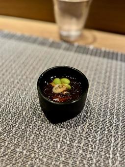 枝豆とジュレ 枝豆とジュレ 枝豆,ジュレ,エビの写真素材