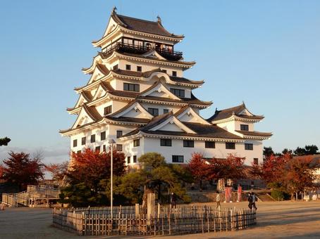【風景写真】福山城が見える風景 福山城,天守閣,天守の写真素材