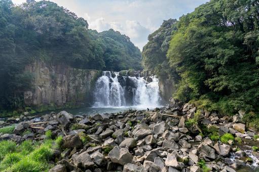 関之尾の滝 関之尾の滝,滝,水の写真素材