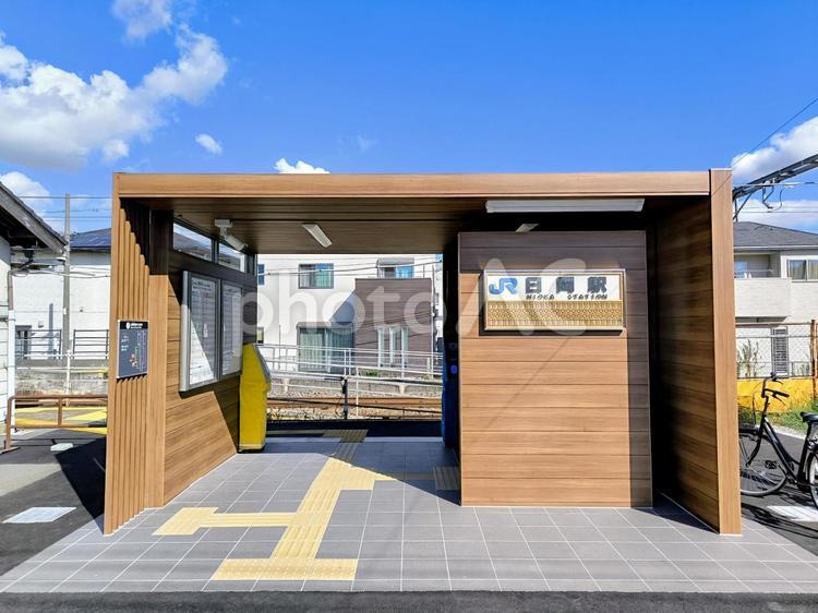 JR加古川線、日岡駅、駅舎 jr,jr西日本,加古川線の写真素材