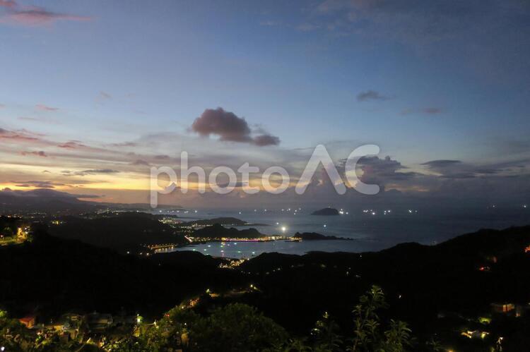 九份からの眺め（台湾） 九份,九分,九ふんの写真素材