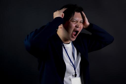 怒りの表情の男性 怒りの表情の男性 男性,怒り,表情の写真素材