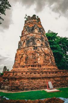アユタヤの遺跡(タイ王国) アユタヤの遺跡(タイ王国) 仏塔,石像,遺跡の写真素材