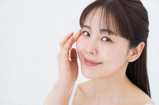 ミドル女性のスキンケアイメージ ミドル女性のスキンケアイメージ ビューティー,30代,日本人の写真素材
