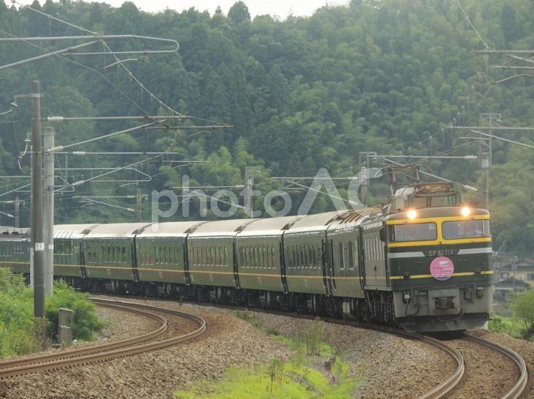 トワイライトエクスプレス　倶利伽羅～津幡 トワイライトエクスプレス号,寝台特急,夜行列車の写真素材