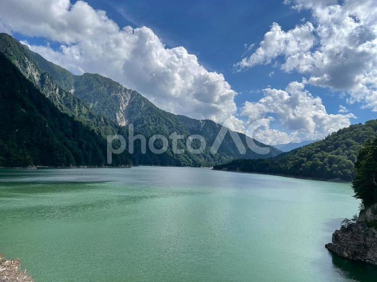 黒部湖　風景 黒部湖,風景,黒部ダムの写真素材