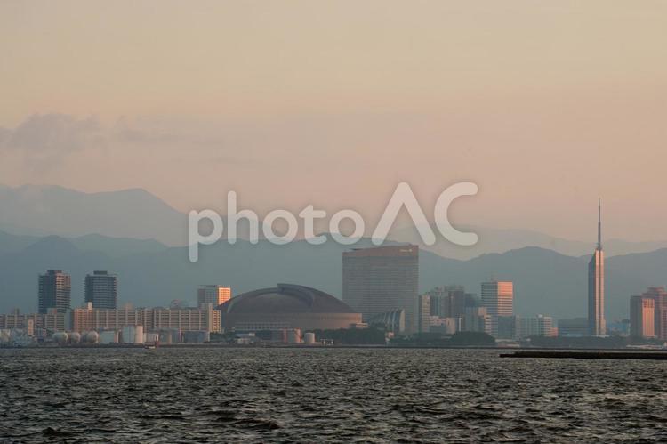 福岡の夕方 福岡,博多,夕方の写真素材