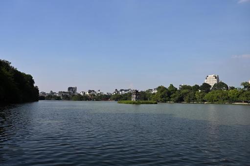 ハノイのホアンキエム湖 ハノイのホアンキエム湖 ホアンキエム湖,ベトナム,ハノイの写真素材