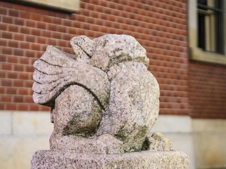 Photo, kyoto, honganji mission, stone statue, 