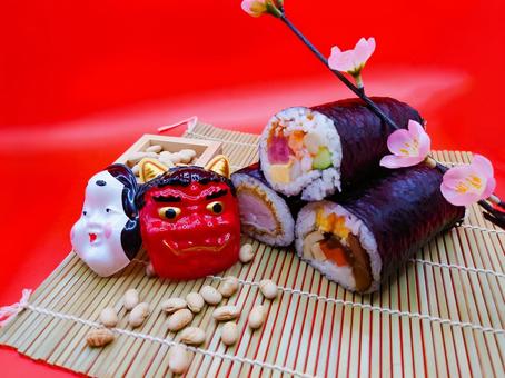 節分 節分,2月3日,恵方巻きの写真素材