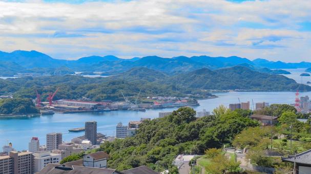 尾道　千光寺頂上展望台PEAKからの景色 尾道市,千光寺頂上展望台,peakの写真素材