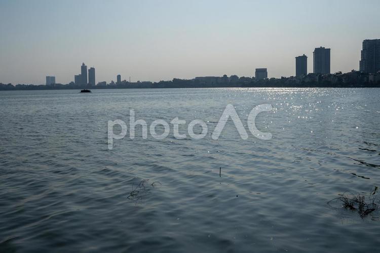 【ベトナム】ハノイのタイ湖 ベトナム,ハノイ,タイ湖の写真素材