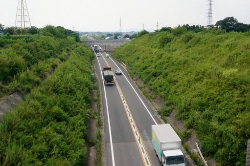都城志布志道路 都城志布志道路 宮崎県,都城市,道路の写真素材