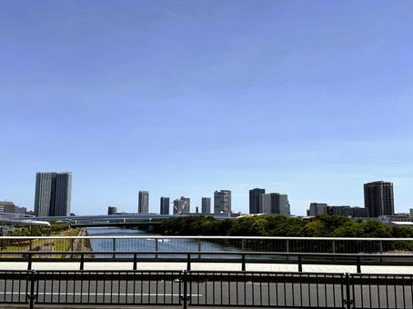 江東区から見た東京の街 2025年春 江東区から見た東京の街 2025年春 東京,港区,豊洲の写真素材