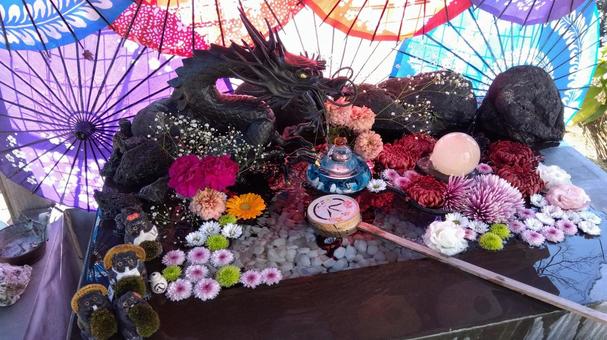 花手水 花手水 花手水,日本,和の写真素材