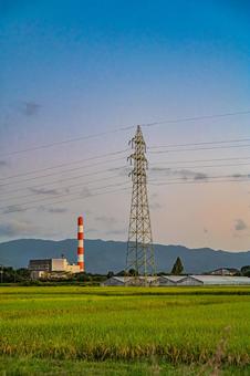 鹿児島の夕暮れの町並み 鹿児島,鹿児島県,夕暮れの写真素材