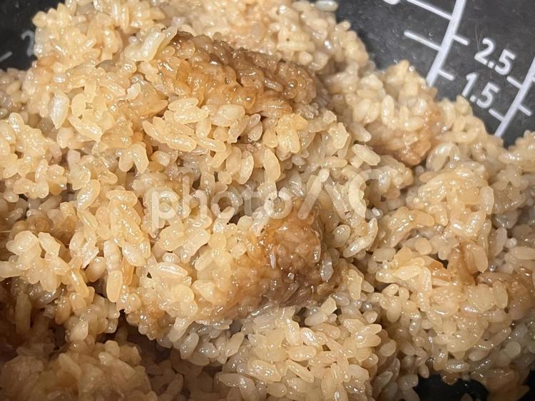 炊きたて「しょうゆおこわ」イメージ用 おこわ,しょうゆおこわ,醤油おこわの写真素材