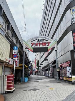 台東区上野 アメ横 商店街付近 台東区上野 アメ横 商店街付近 アメ横商店街付近,アメ横,台東区上野の写真素材