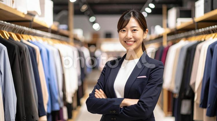アパレル店員 女性4 アパレル店員,スタッフ,洋服店の写真素材