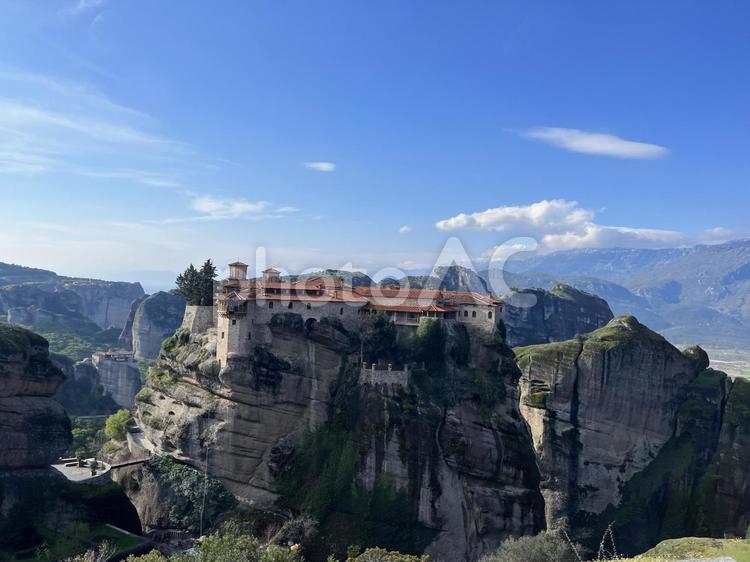 ギリシャ　メテオラの修道院 観光地,ヨーロッパ,ギリシャの写真素材