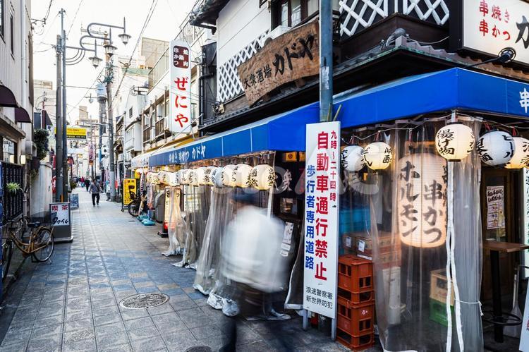大阪　新世界 お店,イメージ,ギラギラの写真素材