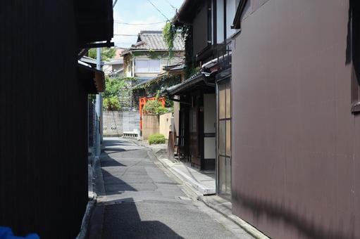 日本の古い町並みの路地のある風景 日本,古い,町並みの写真素材