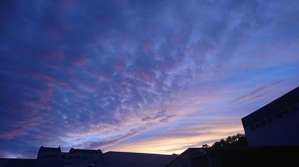 夕焼けの空の写真