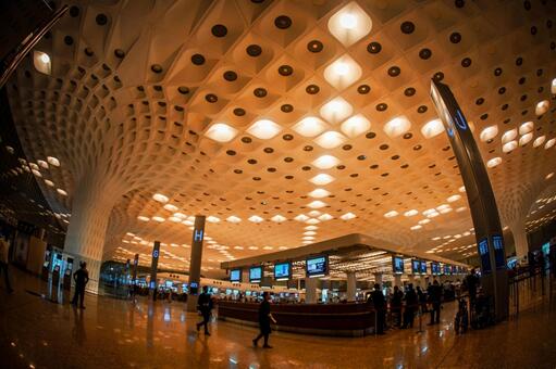 ムンバイ空港出発エリアH インド,ムンバイ,空港の写真素材