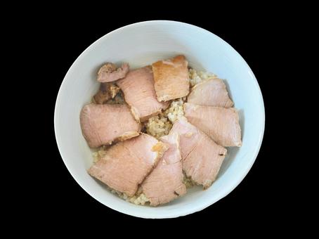 チャーシュー丼 チャーシュー丼,叉焼,豚肉の写真素材