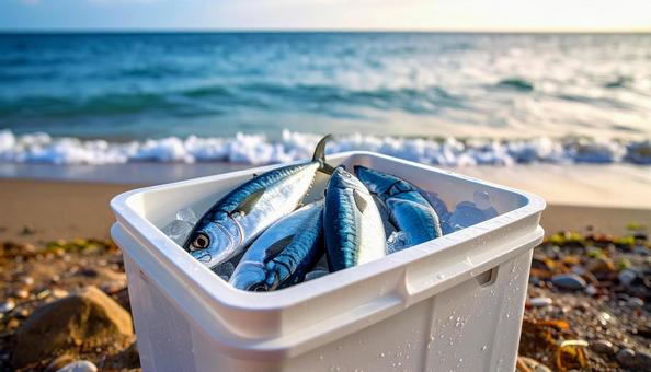 釣りのクーラーボックス 釣りのクーラーボックスの写真