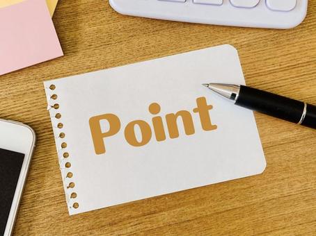 英語でポイントと書かれた紙 ポイント,チェック,ポイ活の写真素材