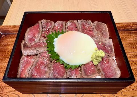 熊本空港のあか牛ステーキ重 熊本空港のあか牛ステーキ重 あか牛,あか牛ステーキ重,熊本の写真素材