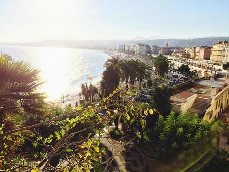 ニースの町並み ニース,フランス,海の写真素材