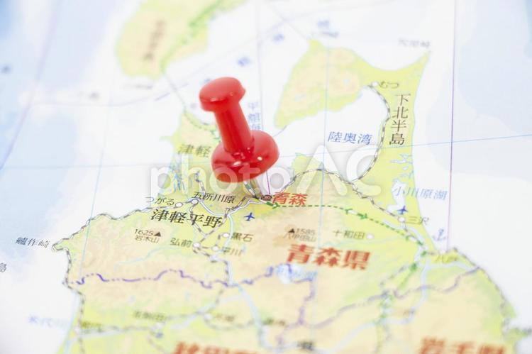 青森県  地図 青森県,地図,県地図の写真素材