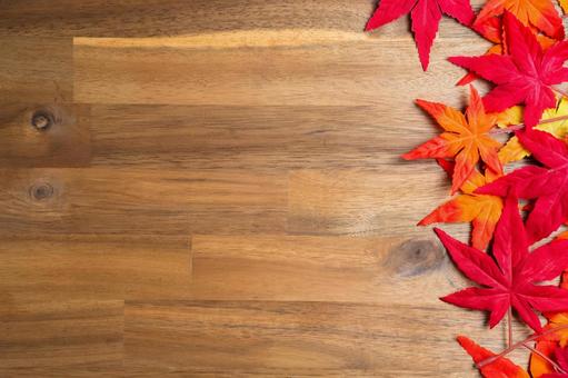 紅葉の木目背景素材 紅葉の木目背景素材 紅葉,秋,背景の写真素材