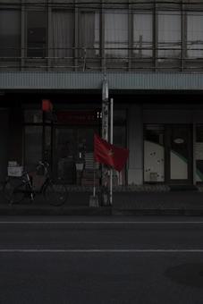 商店街のベトナム国旗 商店街のベトナム国旗の写真