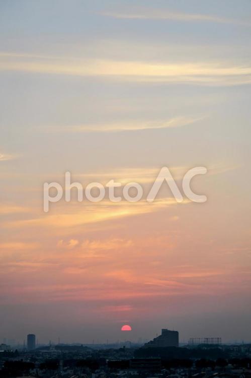 朝焼け　日の出　dawn  朝焼け,夜明け,朝焼け雲の写真素材